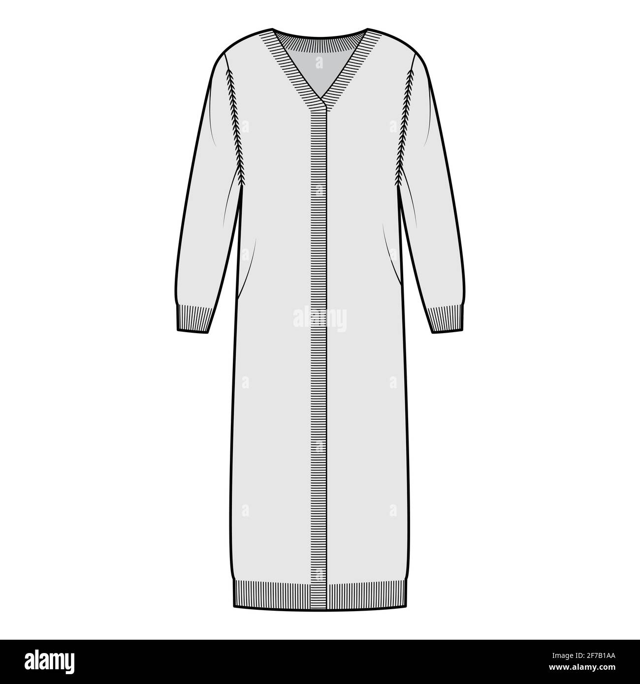 calf length cardigan sweaters