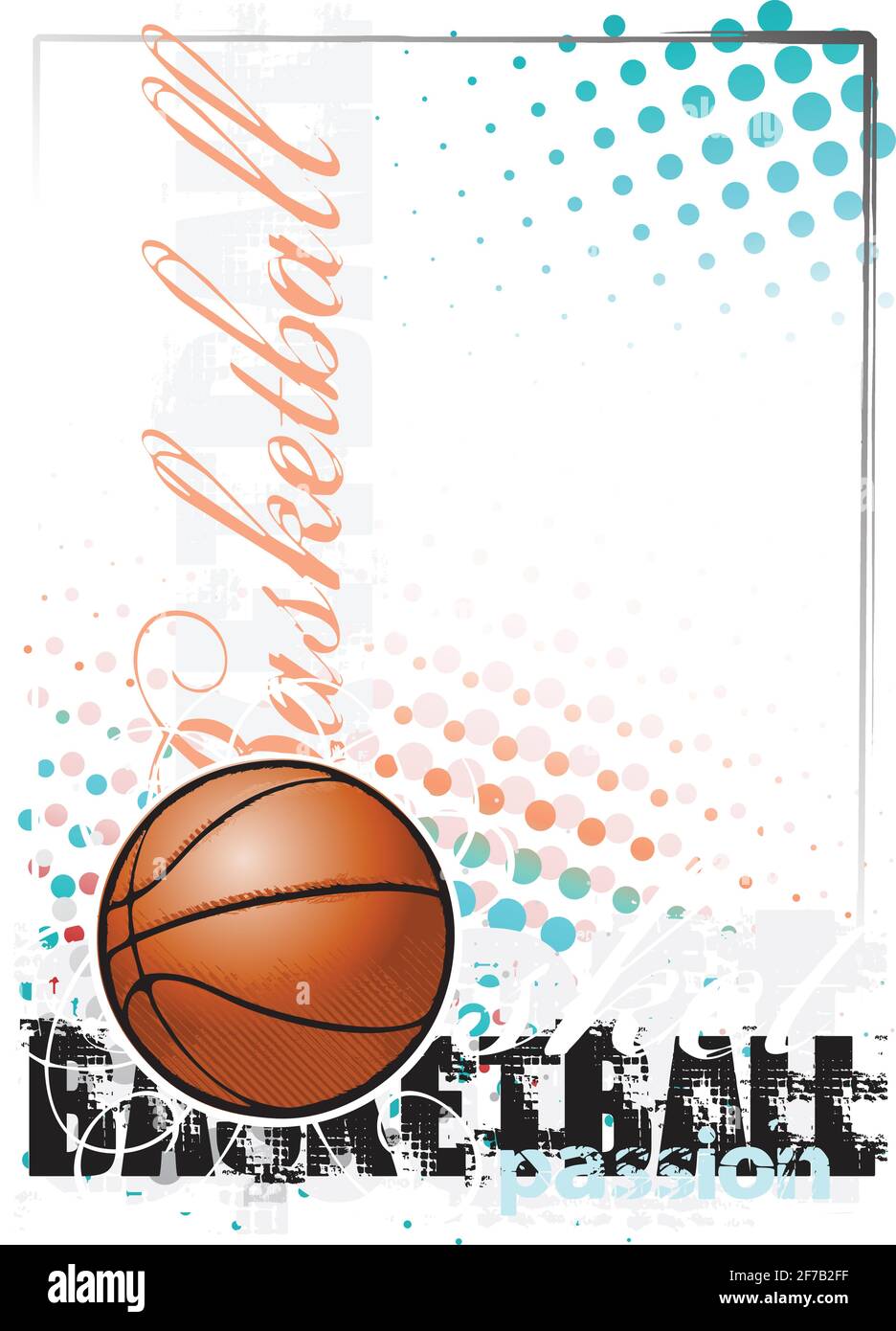 Basketball poster background with Ball Stock Vector Image & Art - Alamy