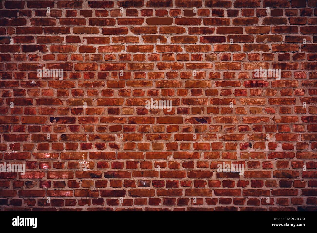 Exterior factory brown brick wall texture background Stock Photo