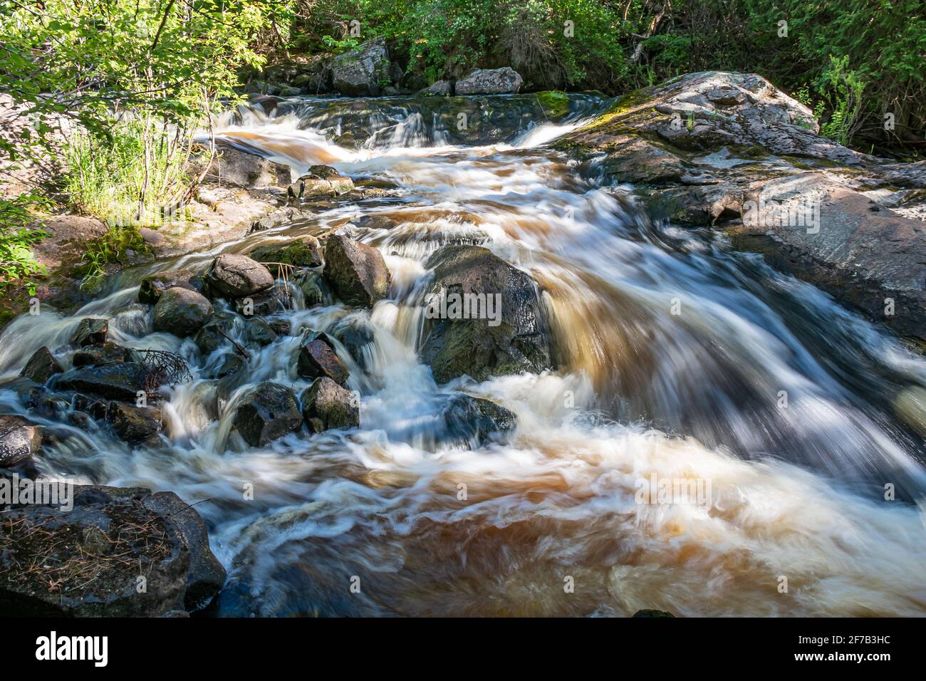 Gurgling stream rushing down a remote gorge in Euboea island, Greece Stock  Photo - Alamy