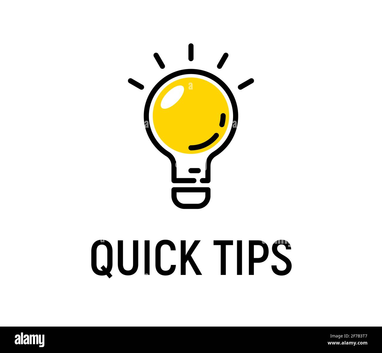 Quick tip hint vector icon bulb. Fact tip idea line icon logo guide Stock  Vector Image & Art - Alamy