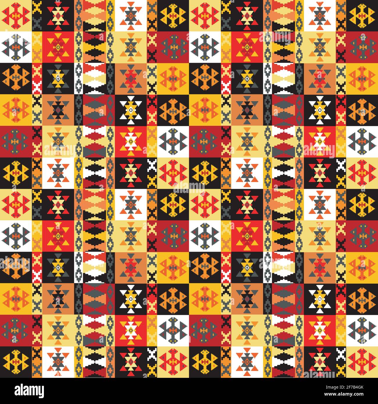 Colorful ethnic motifs seamless background Stock Vector Image & Art - Alamy