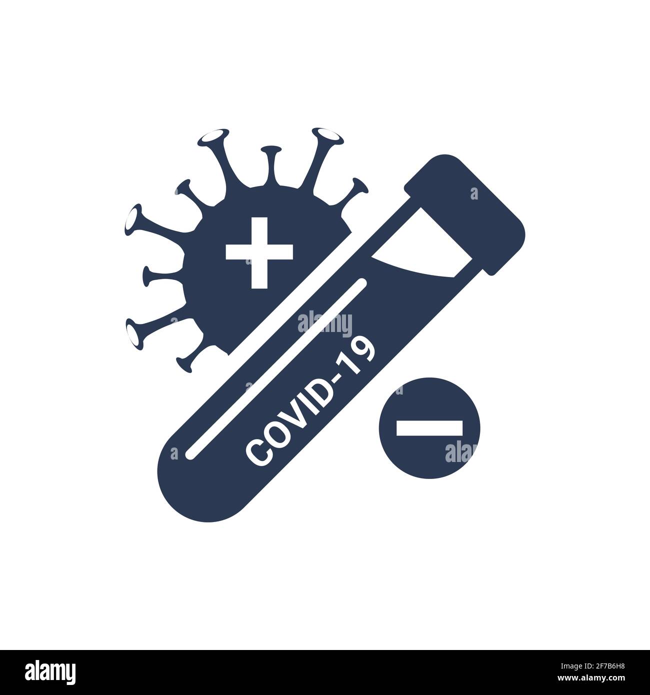 Covid pcr test vector icon. Corona virus covid19 tube test medical ...