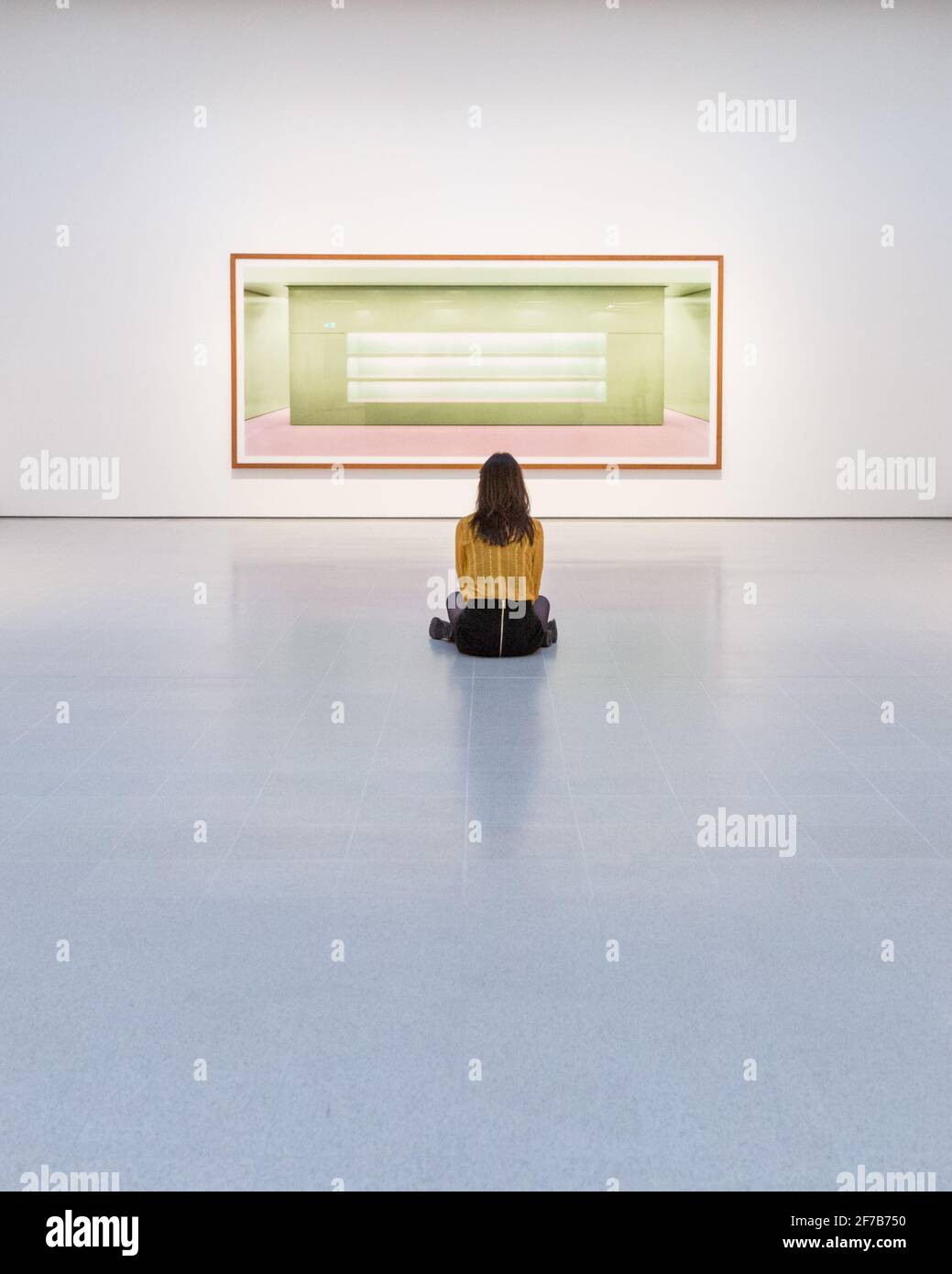 Gallery assistant looks at 'Prada II' by Andreas Gursky, press preview at  the Hayward Gallery in London, UK Stock Photo - Alamy