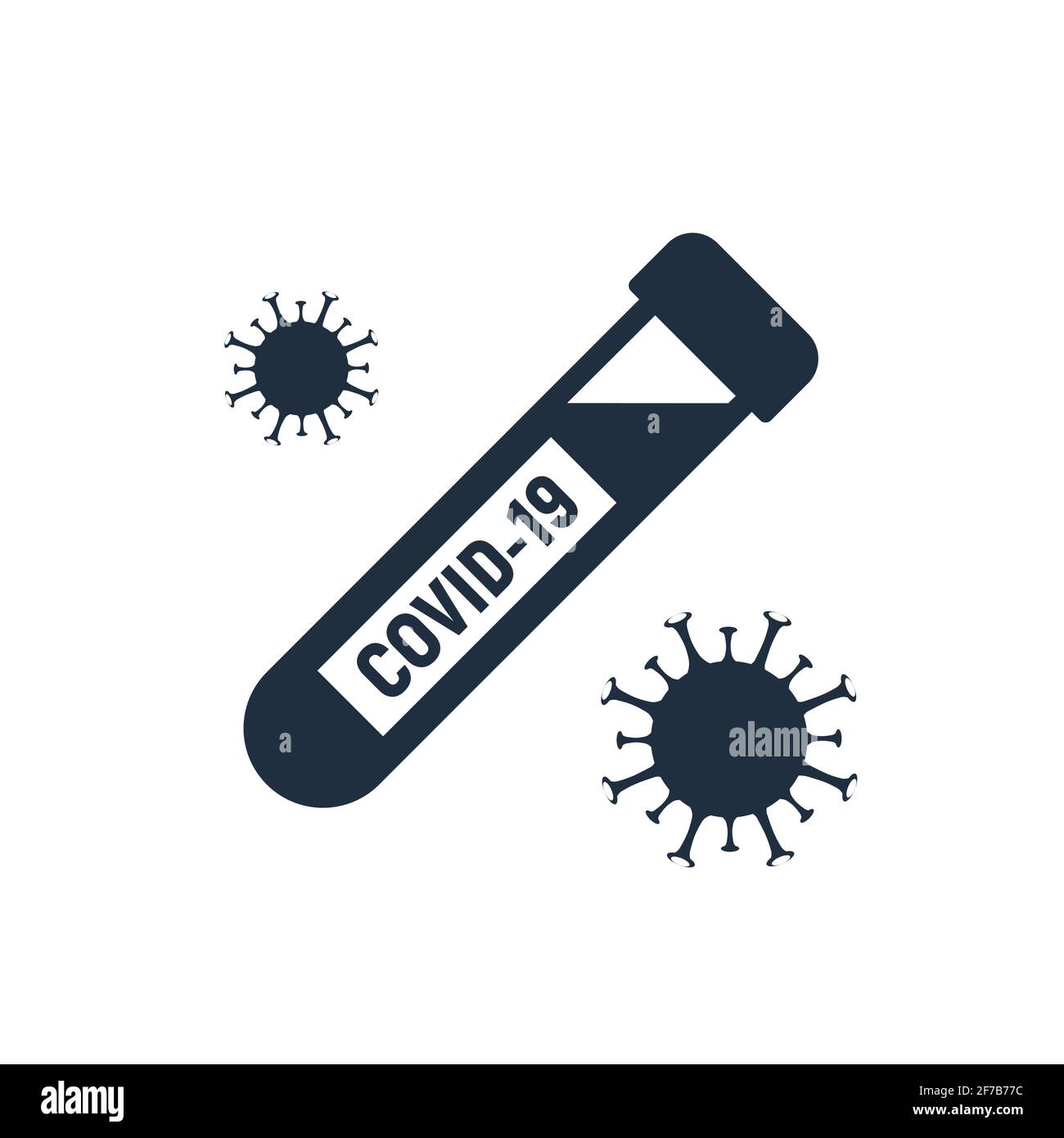 Covid pcr test vector icon. Corona virus covid19 tube test medical ...