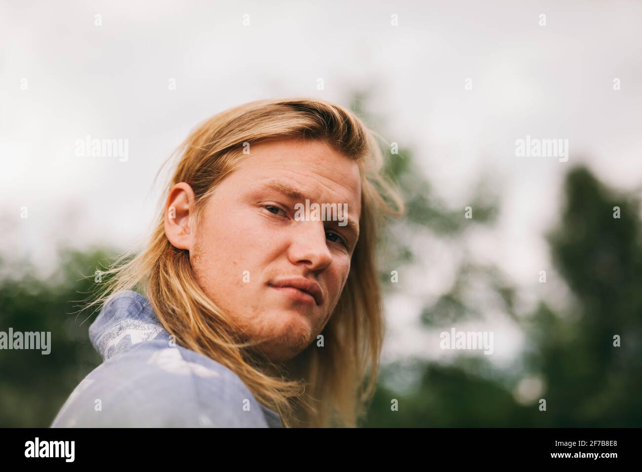 Portrait of man looking at camera Stock Photo