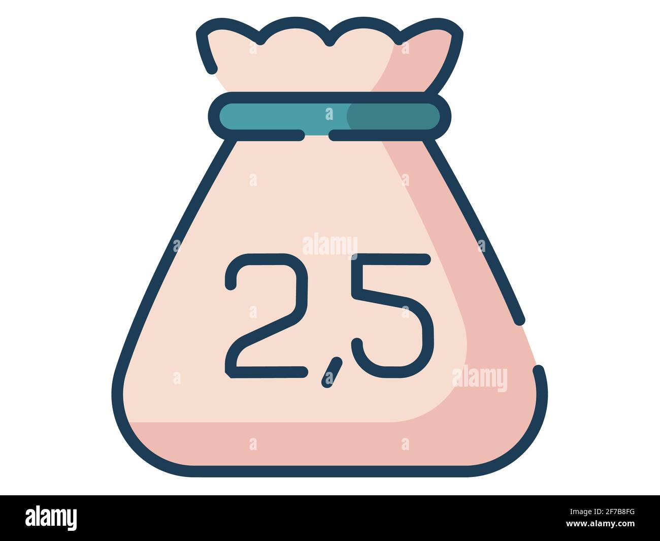 zakat charity giving ramadan single isolated icon with flat dash or dashed style vector illustration Stock Photo