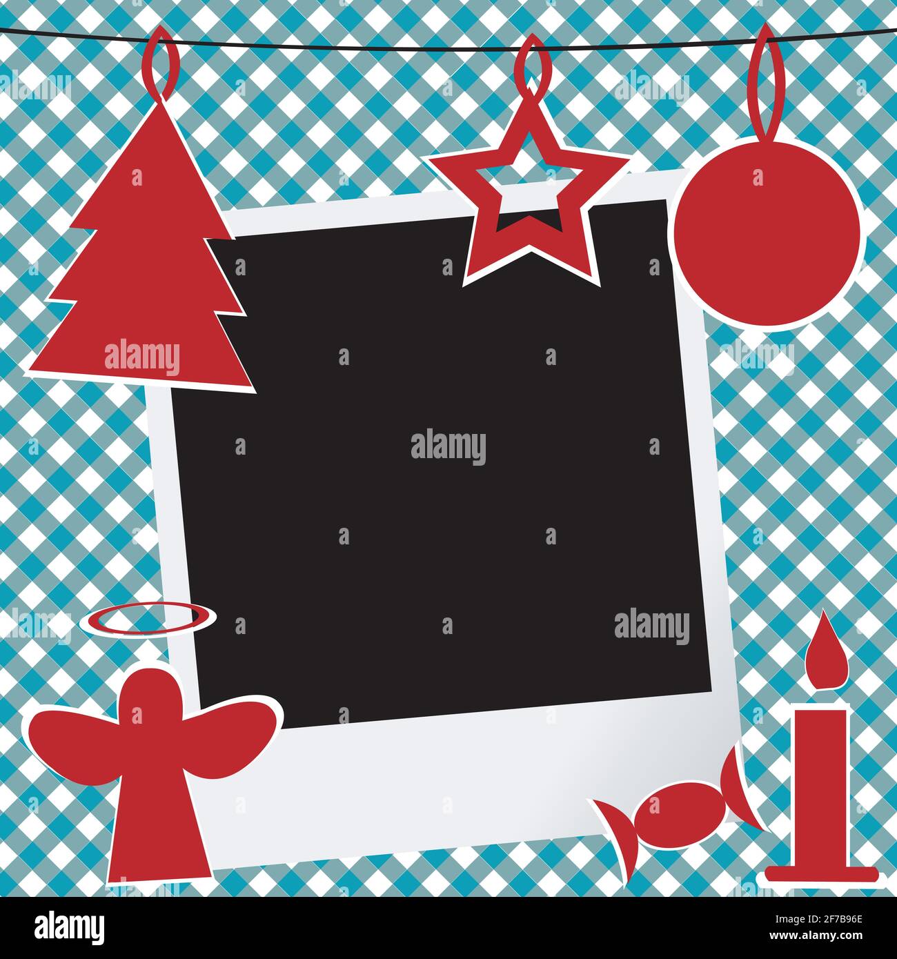Christmas template with photo frame Stock Vector Image & Art - Alamy