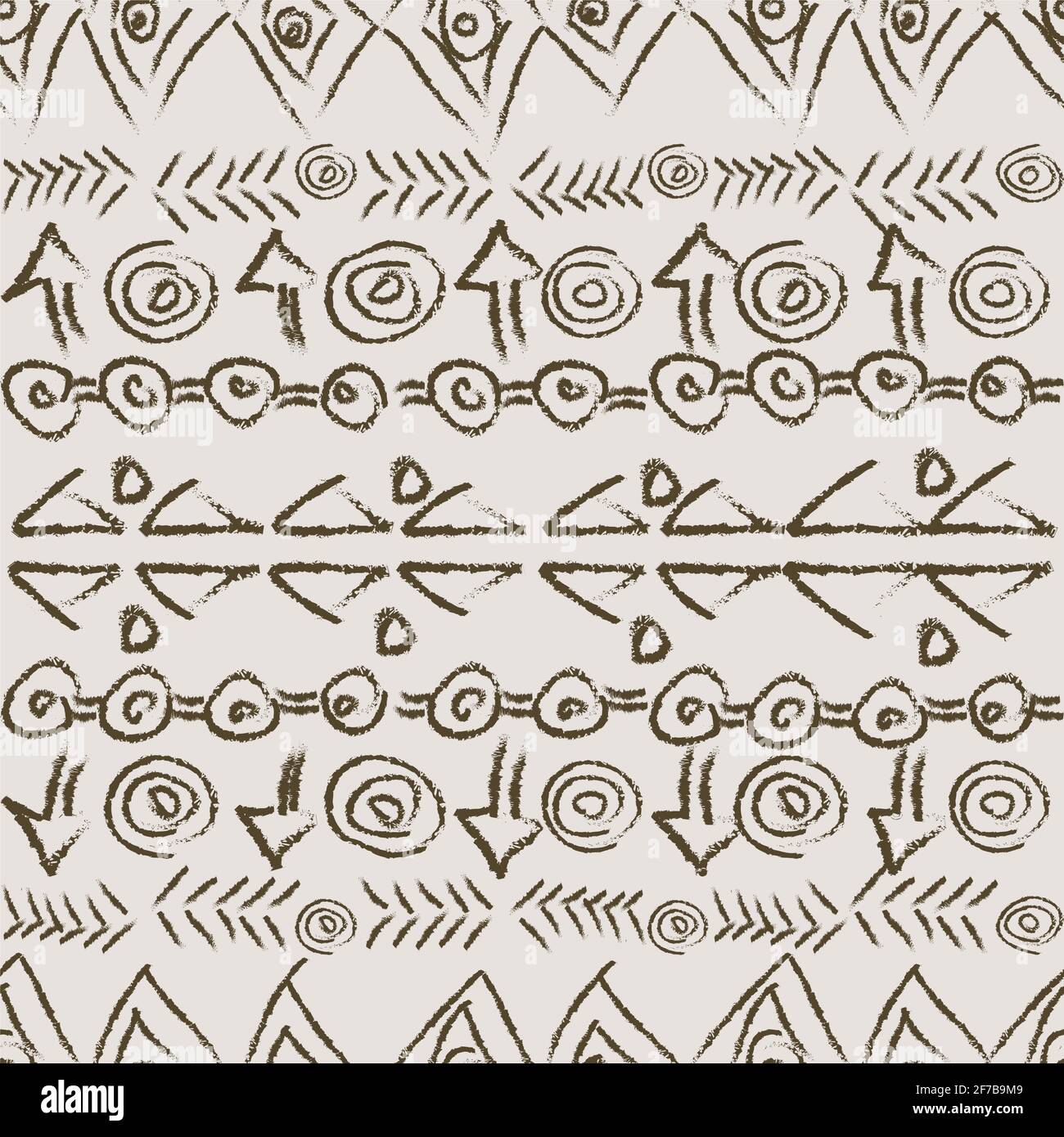 Hand drawn background with ethnic motifs Stock Vector Image & Art - Alamy