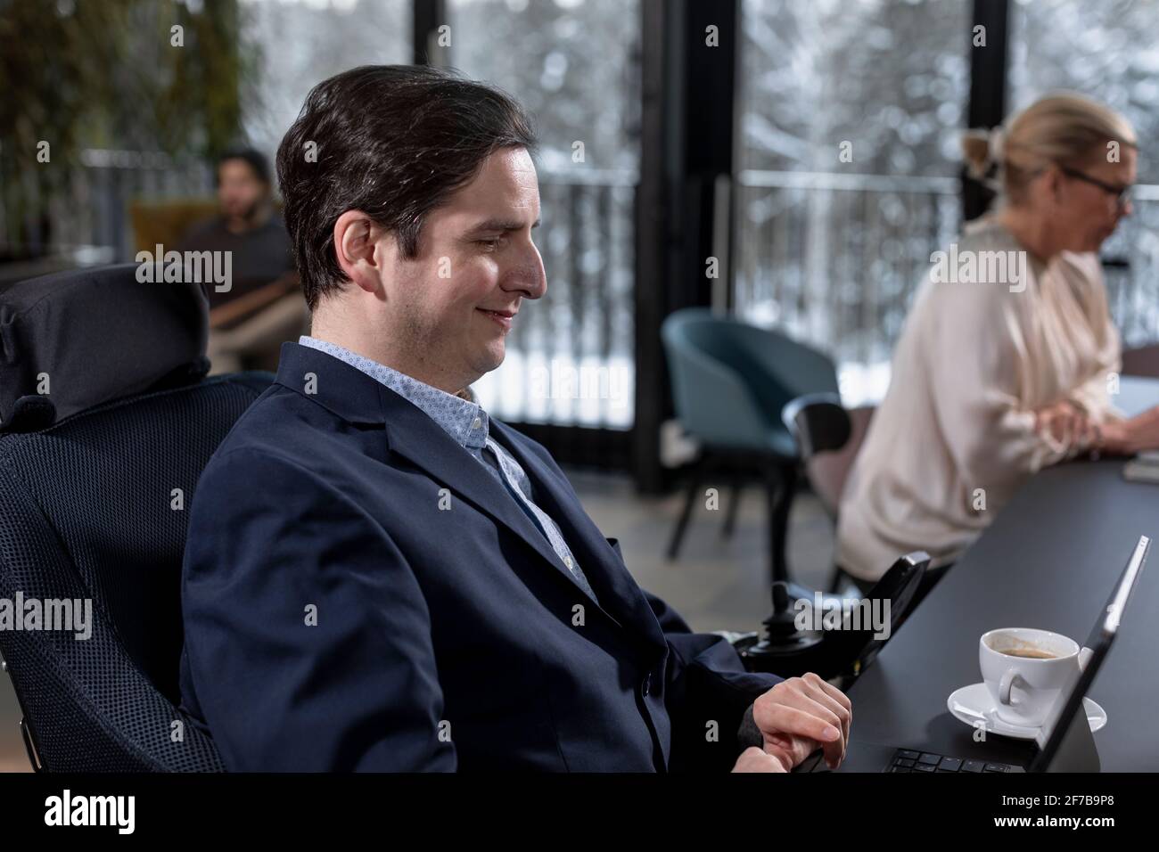 Businessman using digital tablet Stock Photo