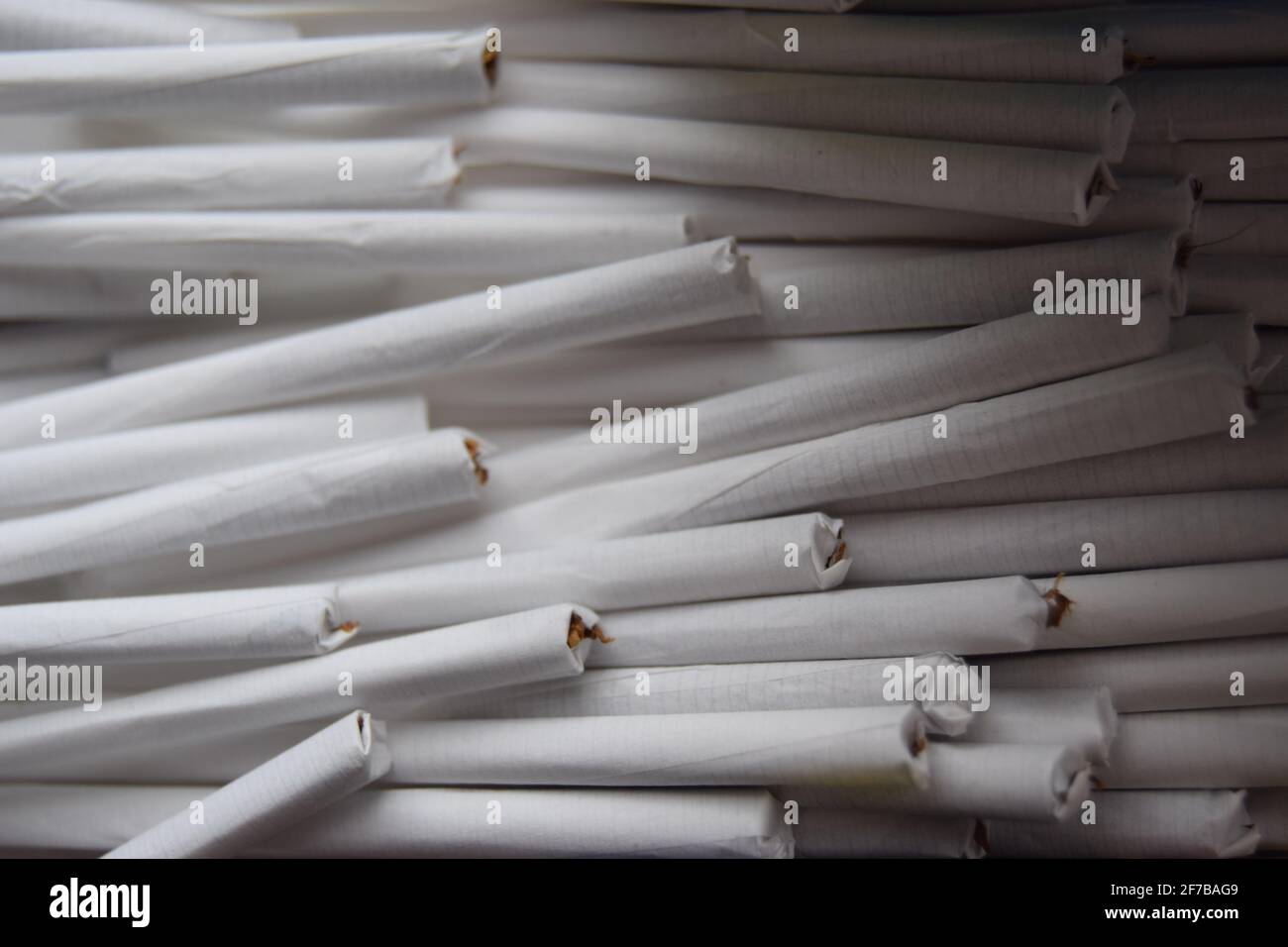 Hand-rolled Cigarettes Stock Photo