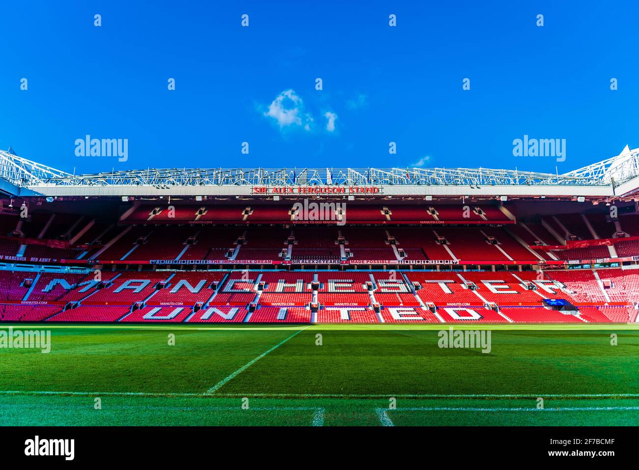 The Theatre of Dreams, Old Trafford, Manchester. Stock Photo