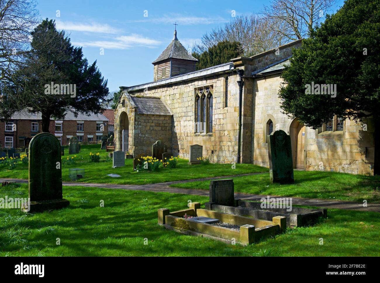 All Saints Church in the village of Wold Newton, East Yorkshire, England UK Stock Photo