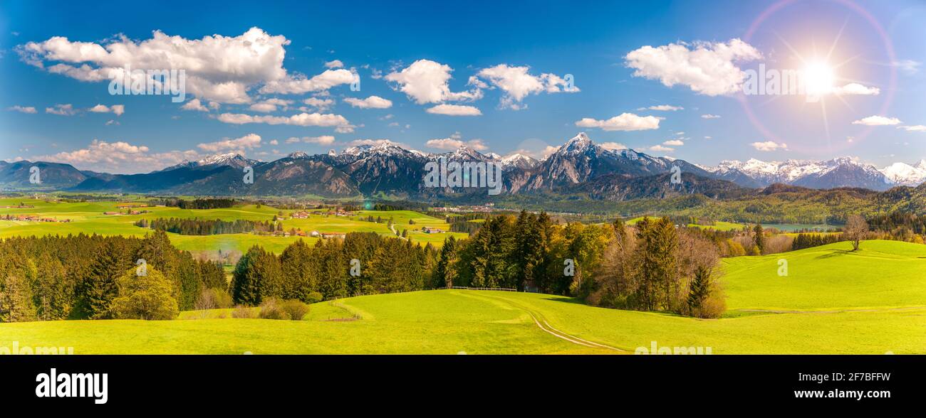 beautiful panoramic landscape in Bavaria, Germany Stock Photo - Alamy