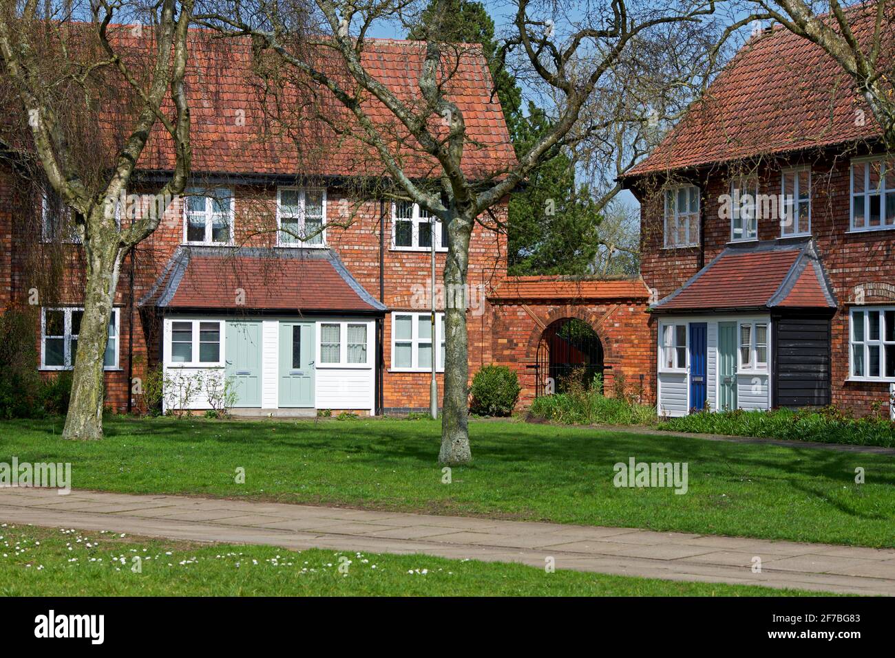 Brickbuilt houses in the model village of New Earswick, near York