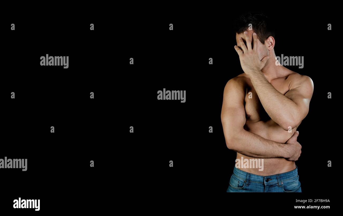 Male sex problems. Sexy man Stock Photo - Alamy