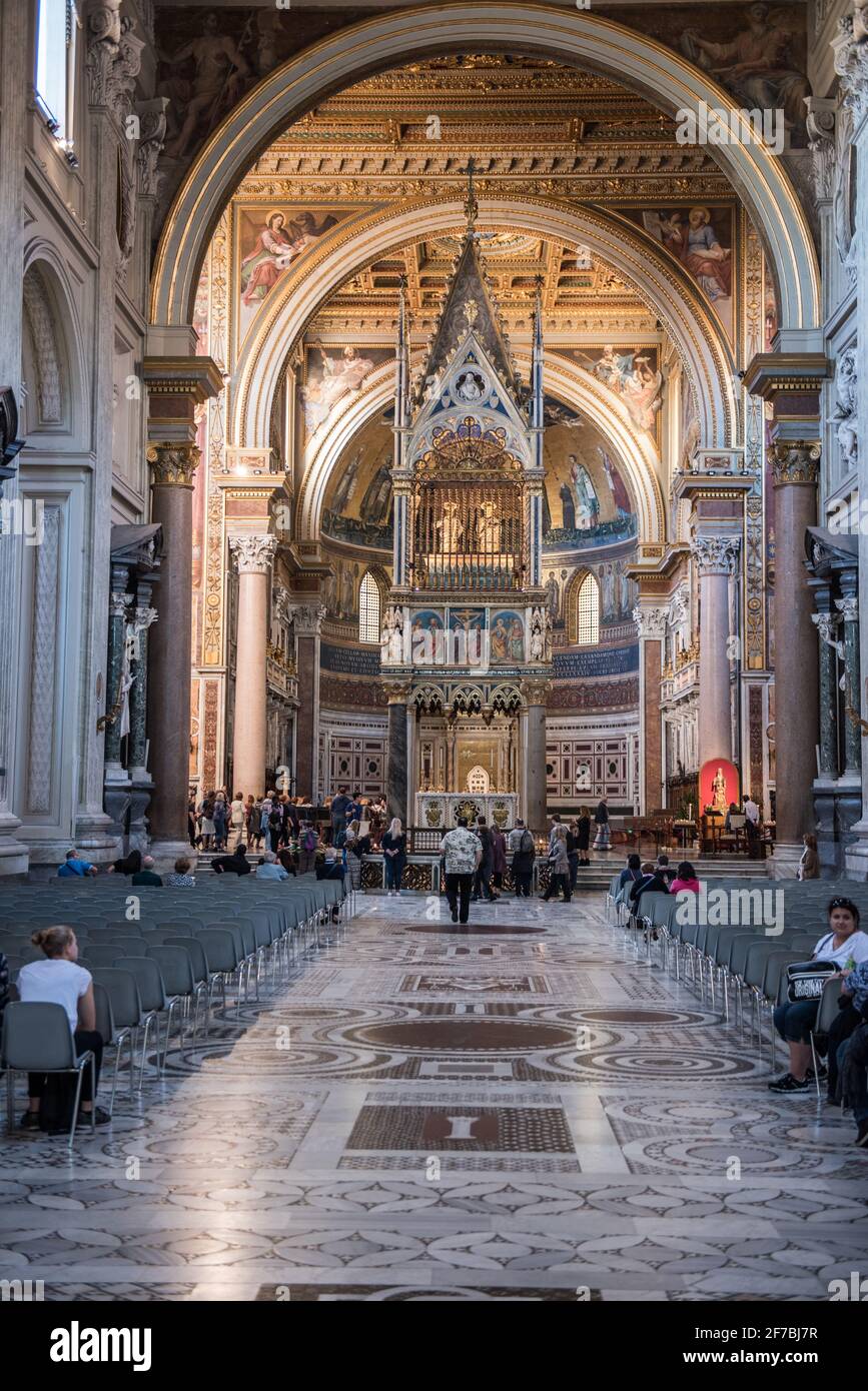 The papal altar, Altare Papale, Basilica San Giovanni in Laterano, Rome