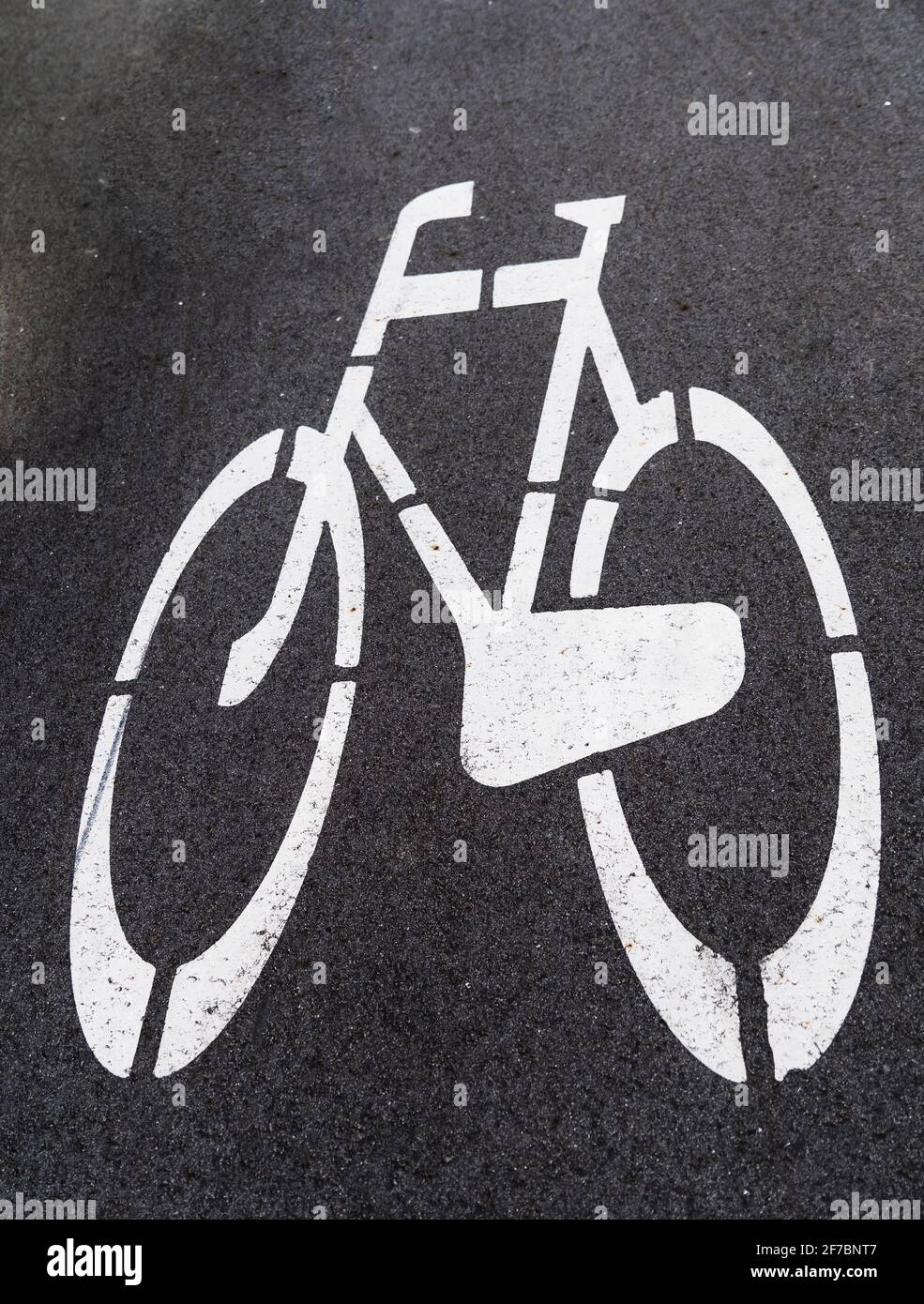 asphalt, background, bicycle, bicycle path, bike, careful, city, cycle, cycle path, cyclist, healthy, lane, paint, path, railway, ride, right of way, Stock Photo