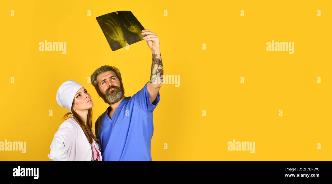 Professional diagnostics. Medical consultation. Diagnostics bone damage