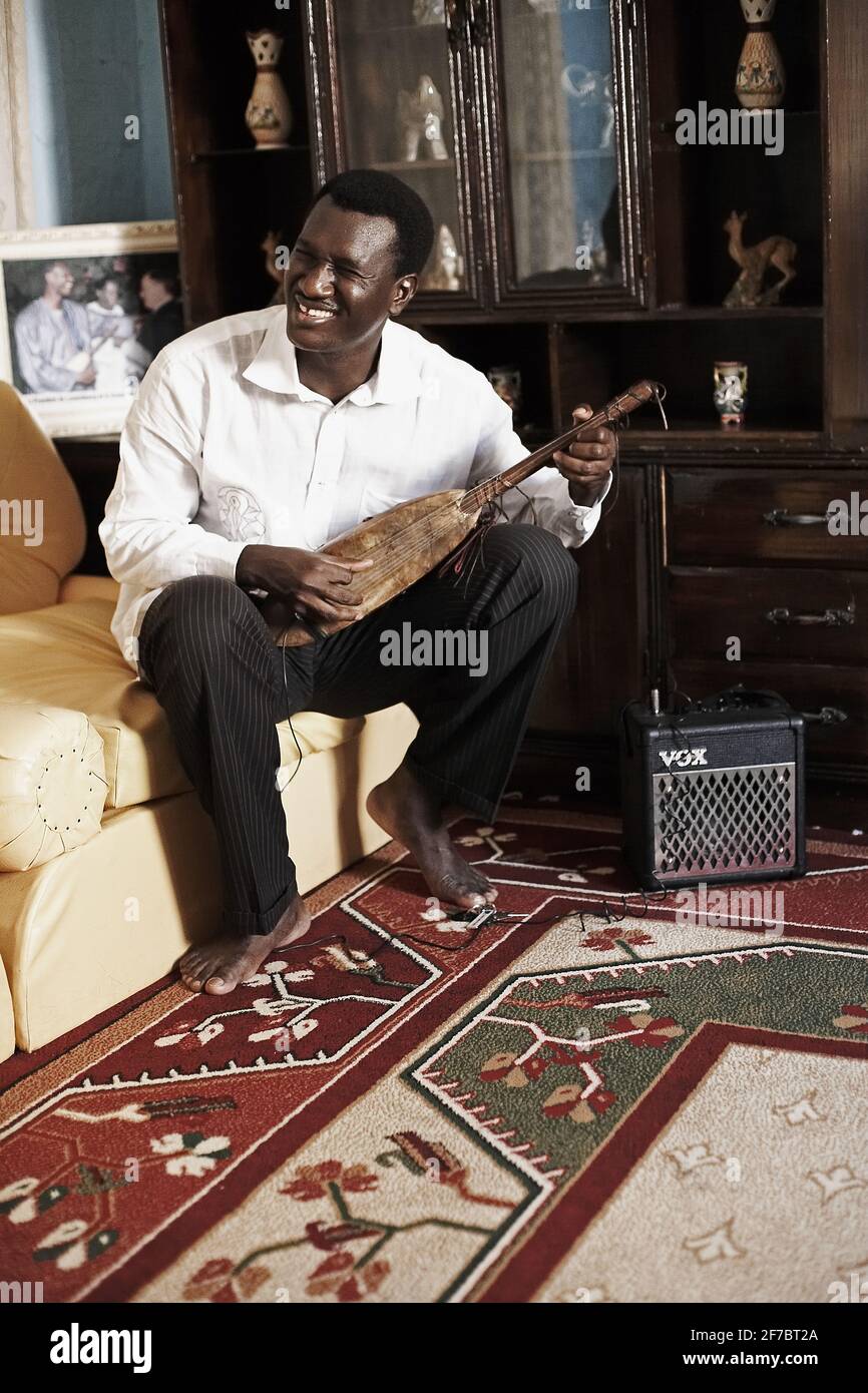 Musician Bassekou Kouyate Mali, West Africa. Stock Photo