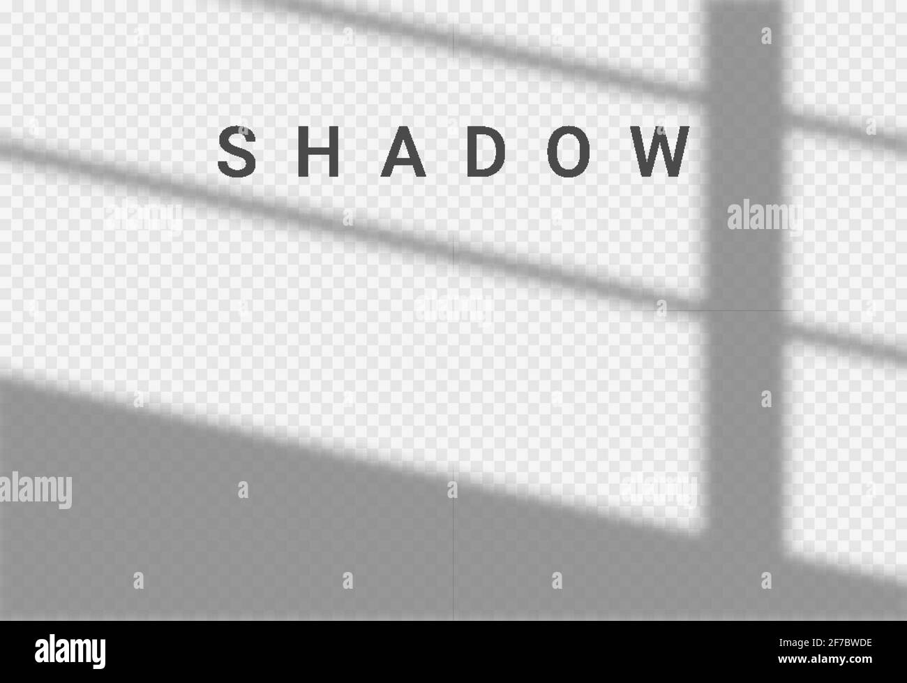 Shadow light overlay window wall scene mockup. Shadow transparent ...