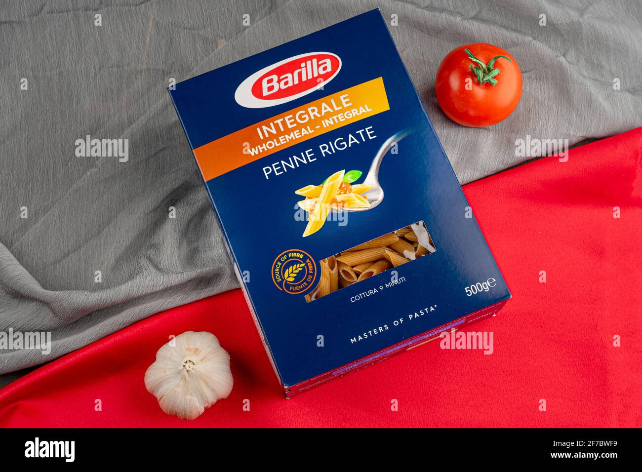 BARILLA products. Italian pasta Penne Rigate. Barilla group produces  several kinds of pasta and it is the world's leading pasta maker Stock  Photo - Alamy