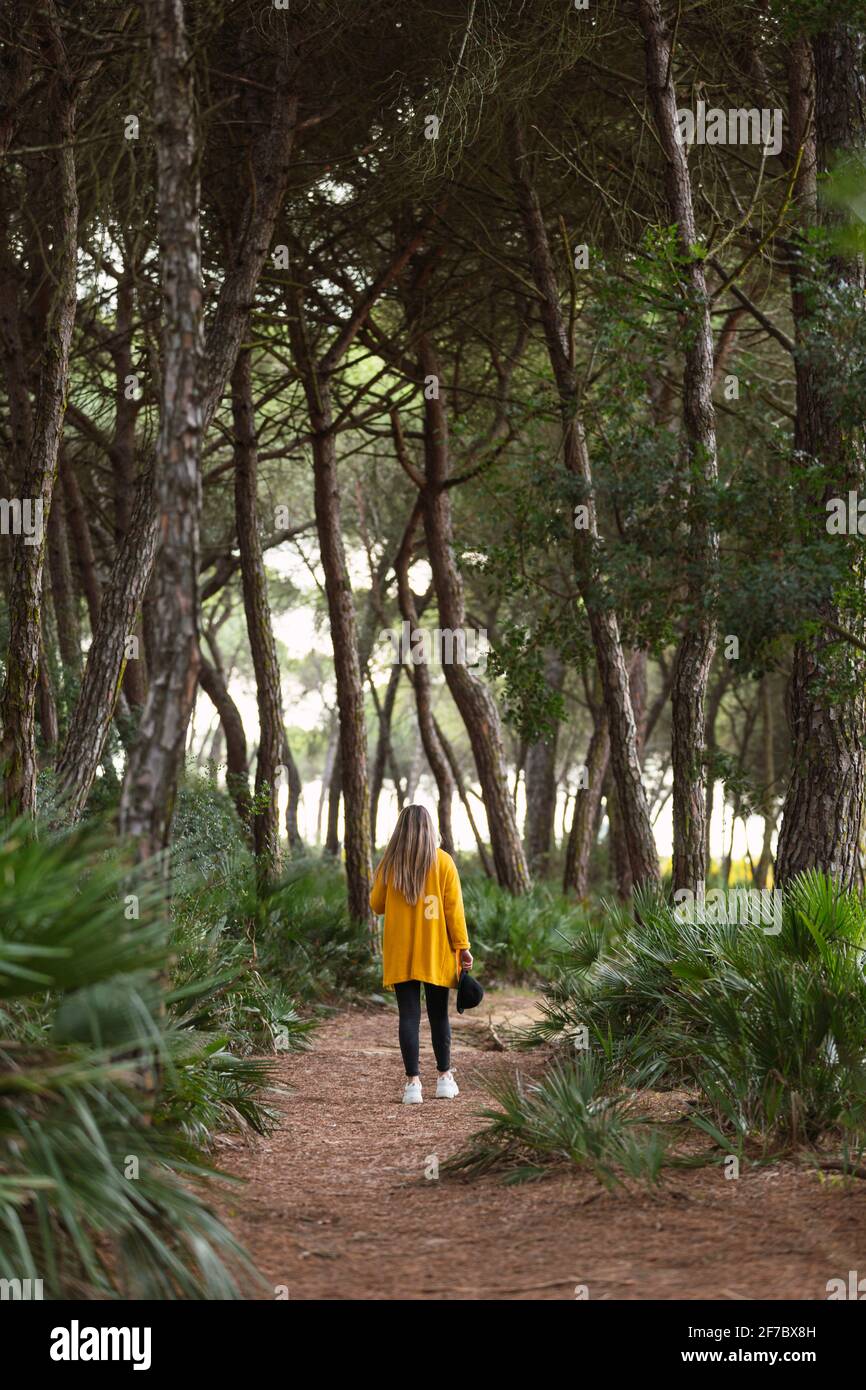 Mature woman alone walking park hi-res stock photography and images - Alamy