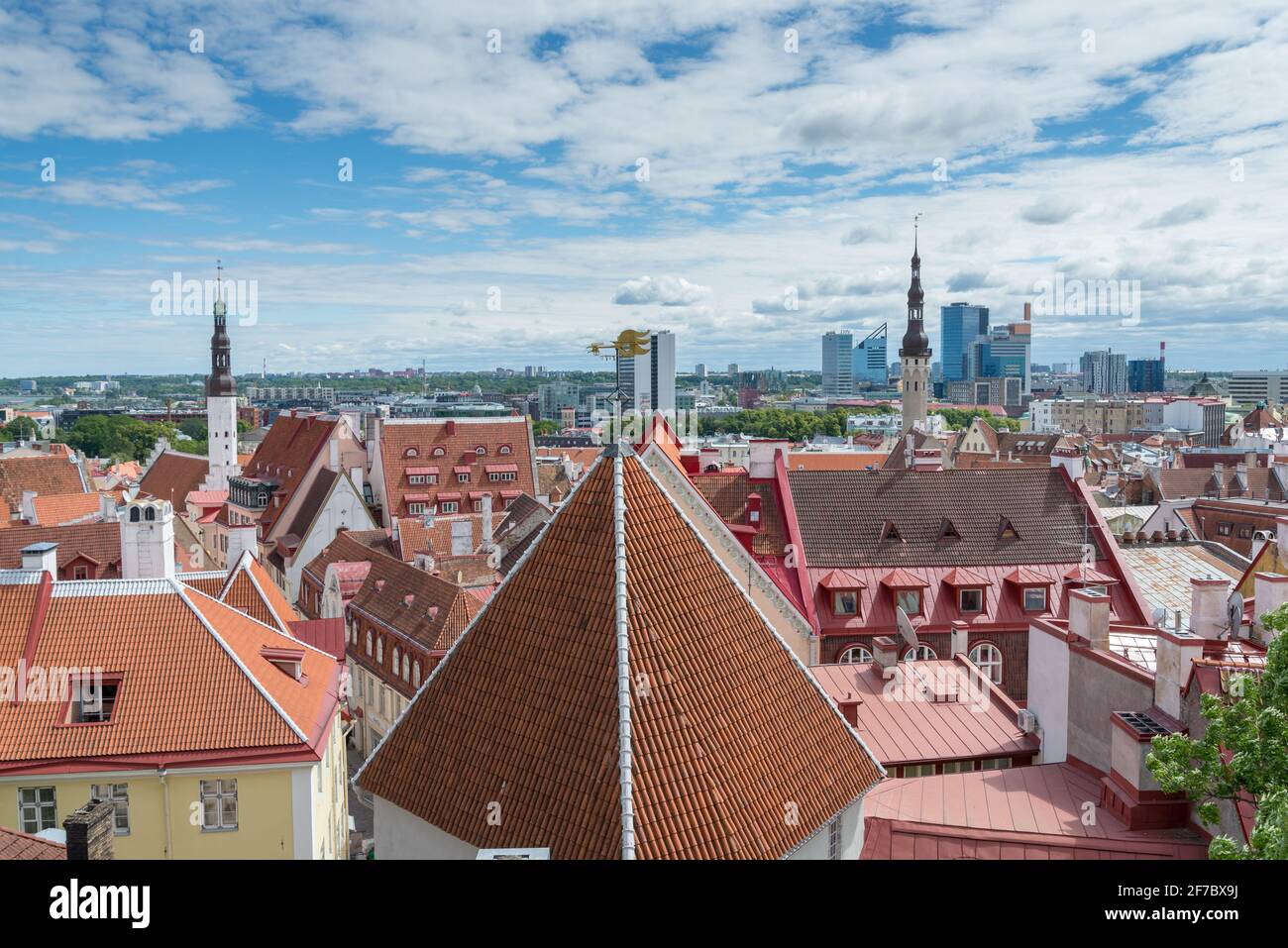 Cityscape of Tallinn, the capital of Estonia Stock Photo