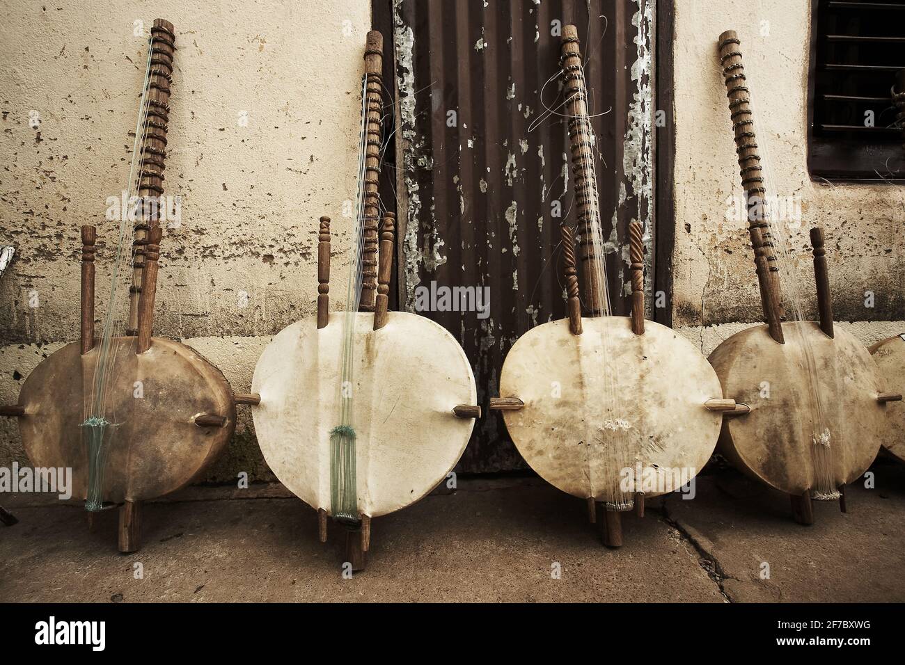 Kora Instruments  Mali, West Africa. Stock Photo
