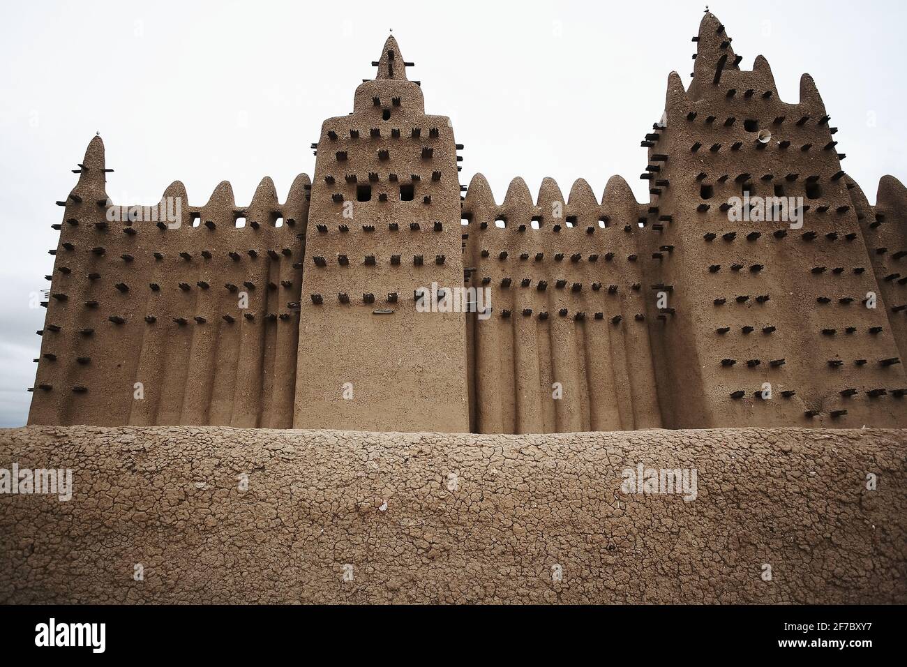 Great Mosque of Djenne, Djenne, Mopti Region, Niger Inland Delta, Mali, West Africa Stock Photo