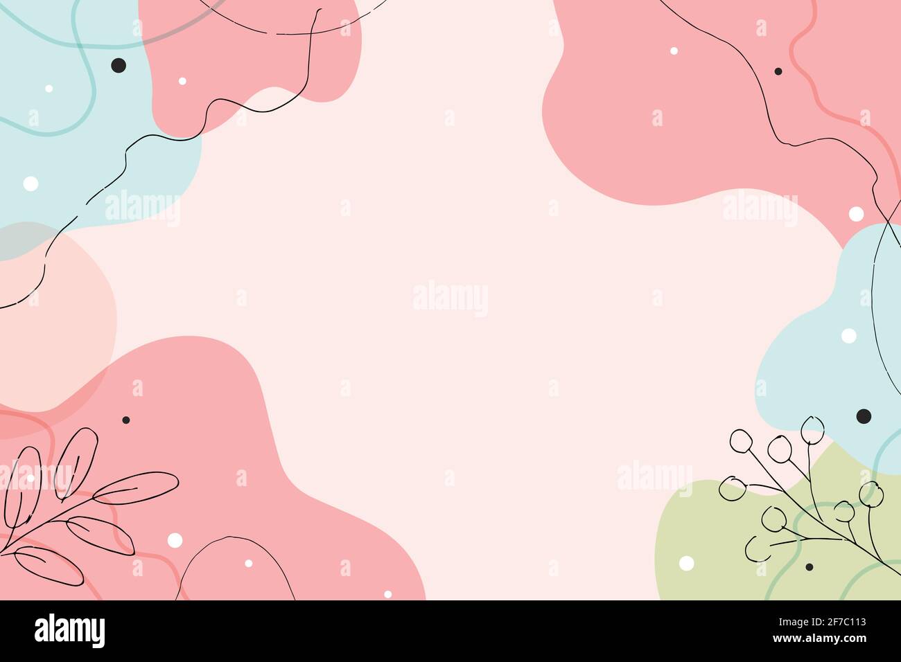Abstract modern background with fluid organic shapes, pastel colors ...
