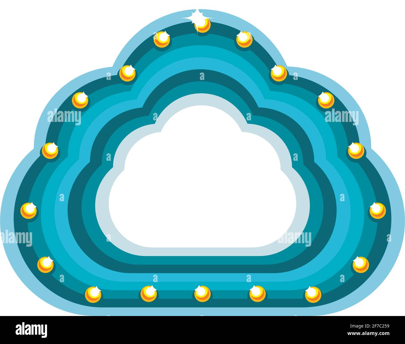 Cloud light bulb glowing Stock Vector Images - Alamy