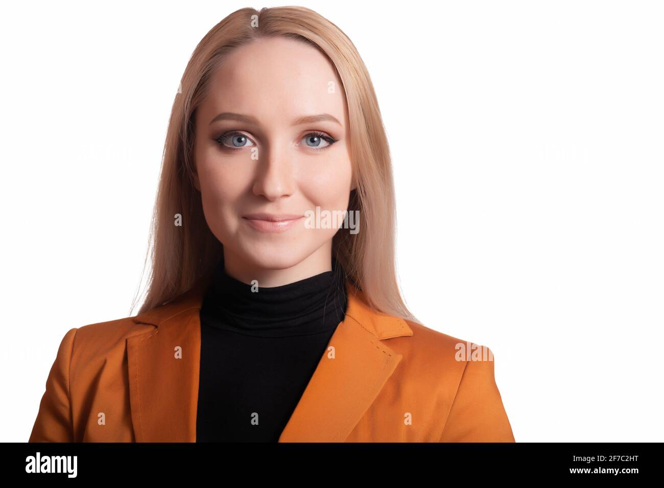 Business woman portrait in suit. Isolated on white Stock Photo - Alamy