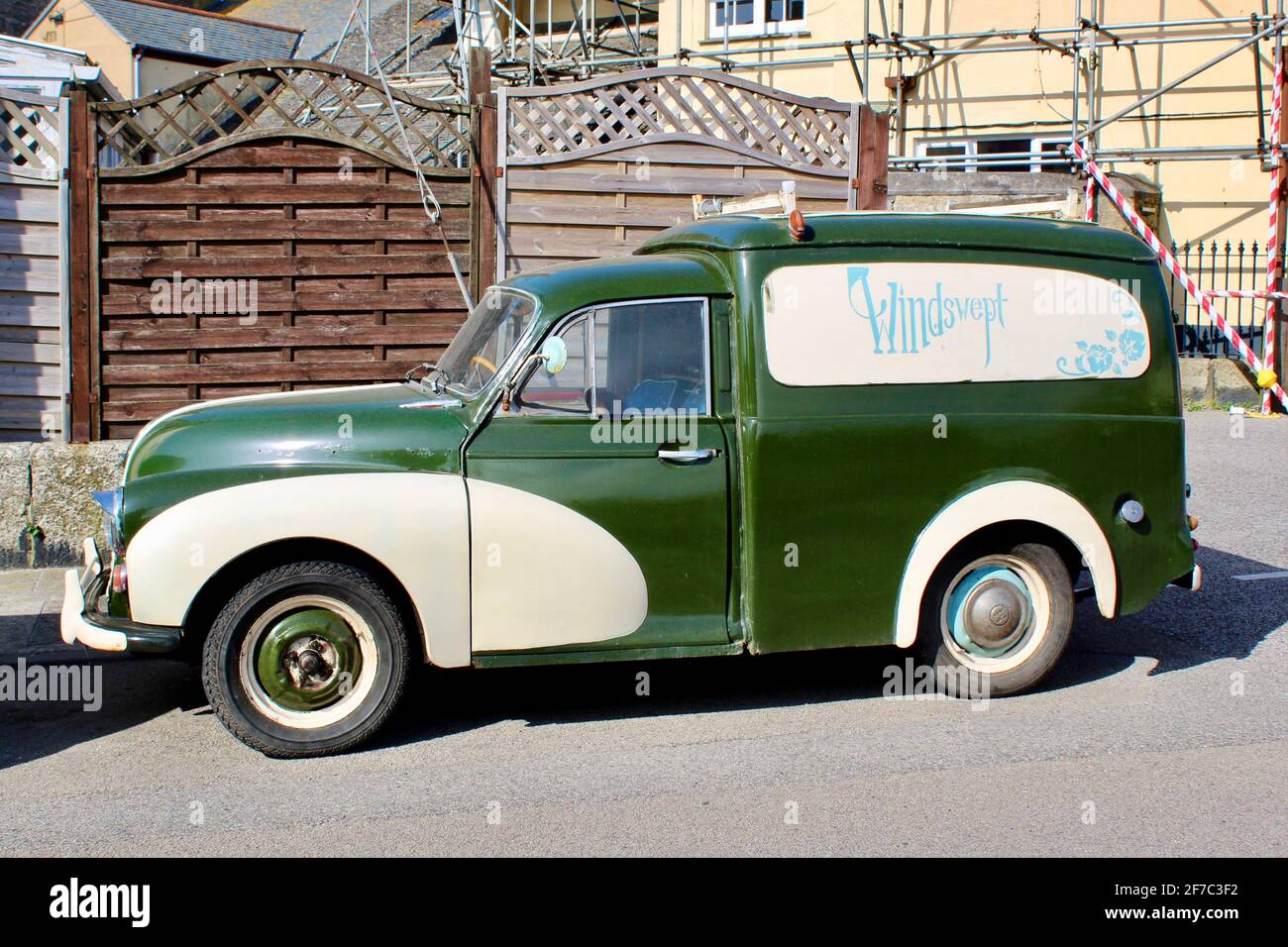 Morris Minor Van used by Windswept Art Gallery in St Just Cornwall Stock  Photo - Alamy
