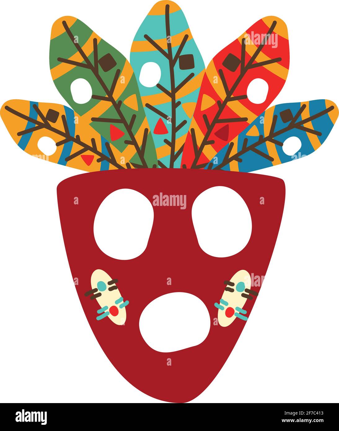 Africa mask paint Stock Vector Images - Alamy