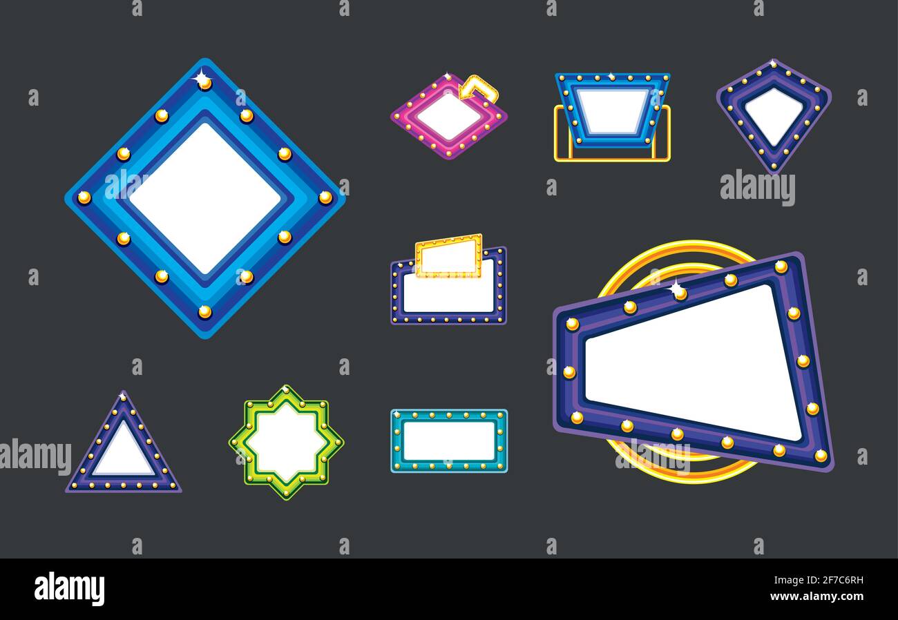 Marquee sign light bulbs Stock Vector Images - Alamy