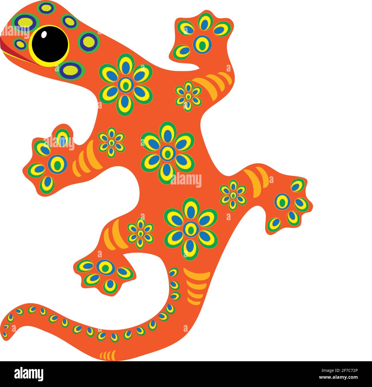Colorful Lizard Clip Art Stock Photo