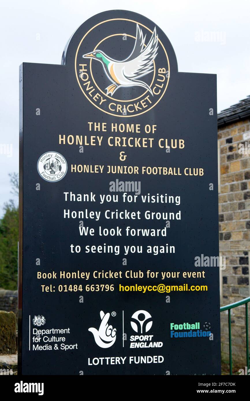 Honley Cricket Club Stock Photo