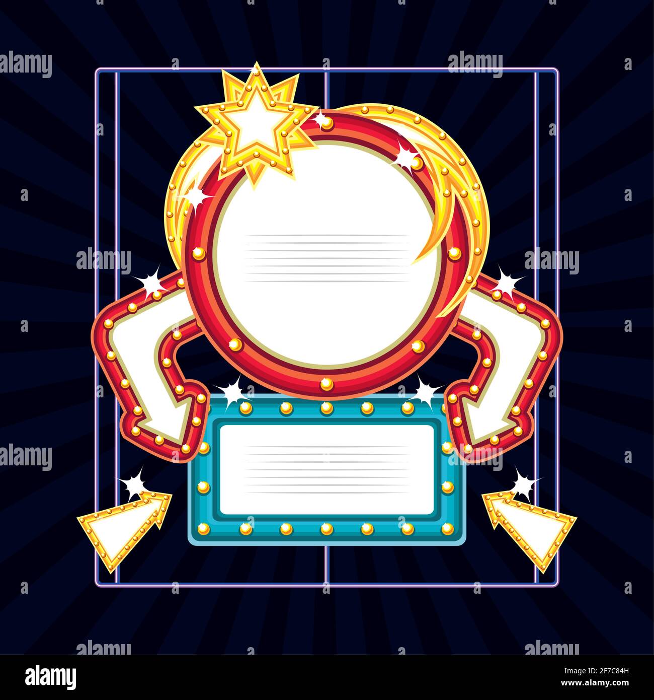 marquee frames glowing Stock Vector Image & Art - Alamy