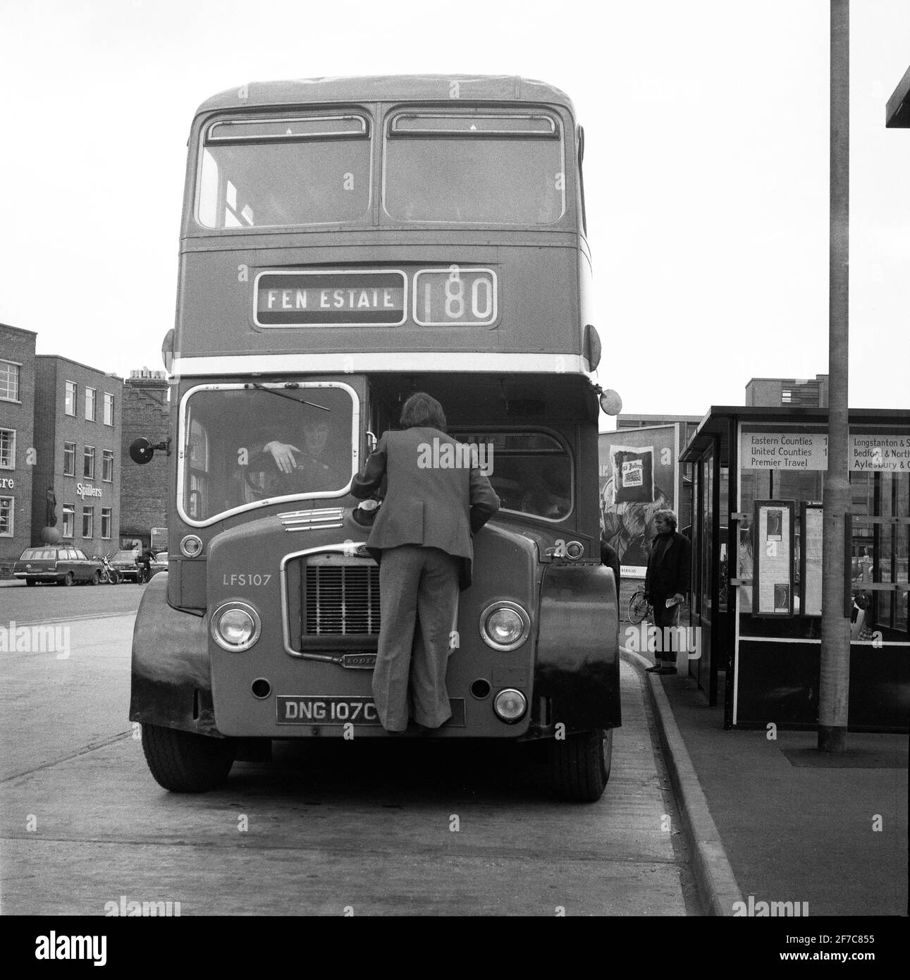 1970s bus stop Black and White Stock Photos & Images Alamy
