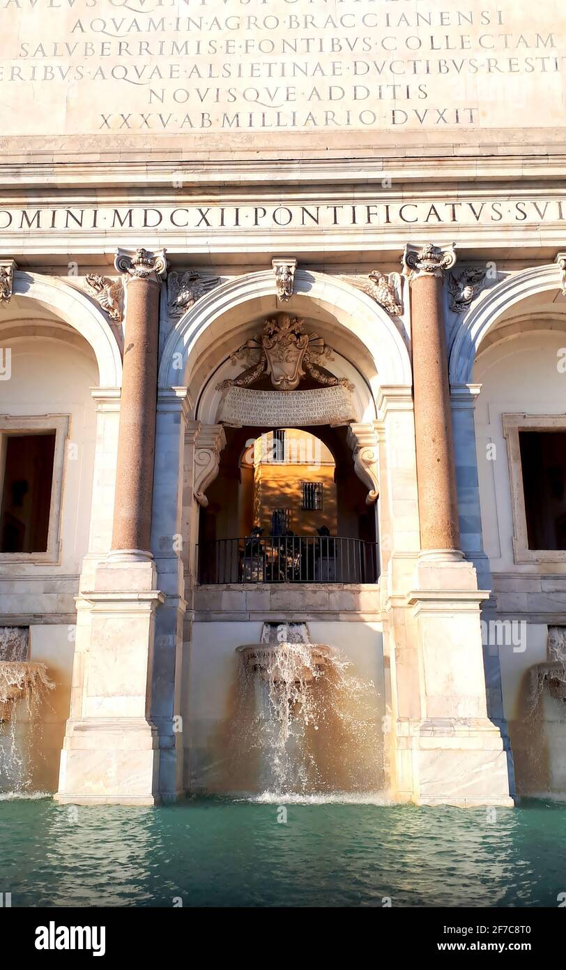 The Acqua Paola fountain is a monumental fountain located on the