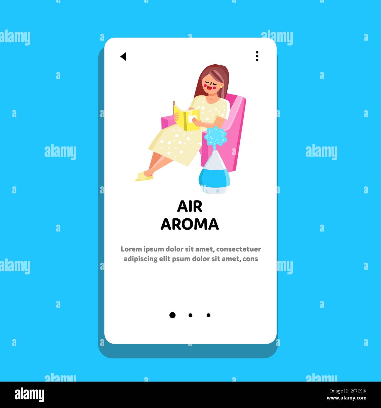 Air Aroma Home Purifier Appliance In Room Vector Stock Vector Image