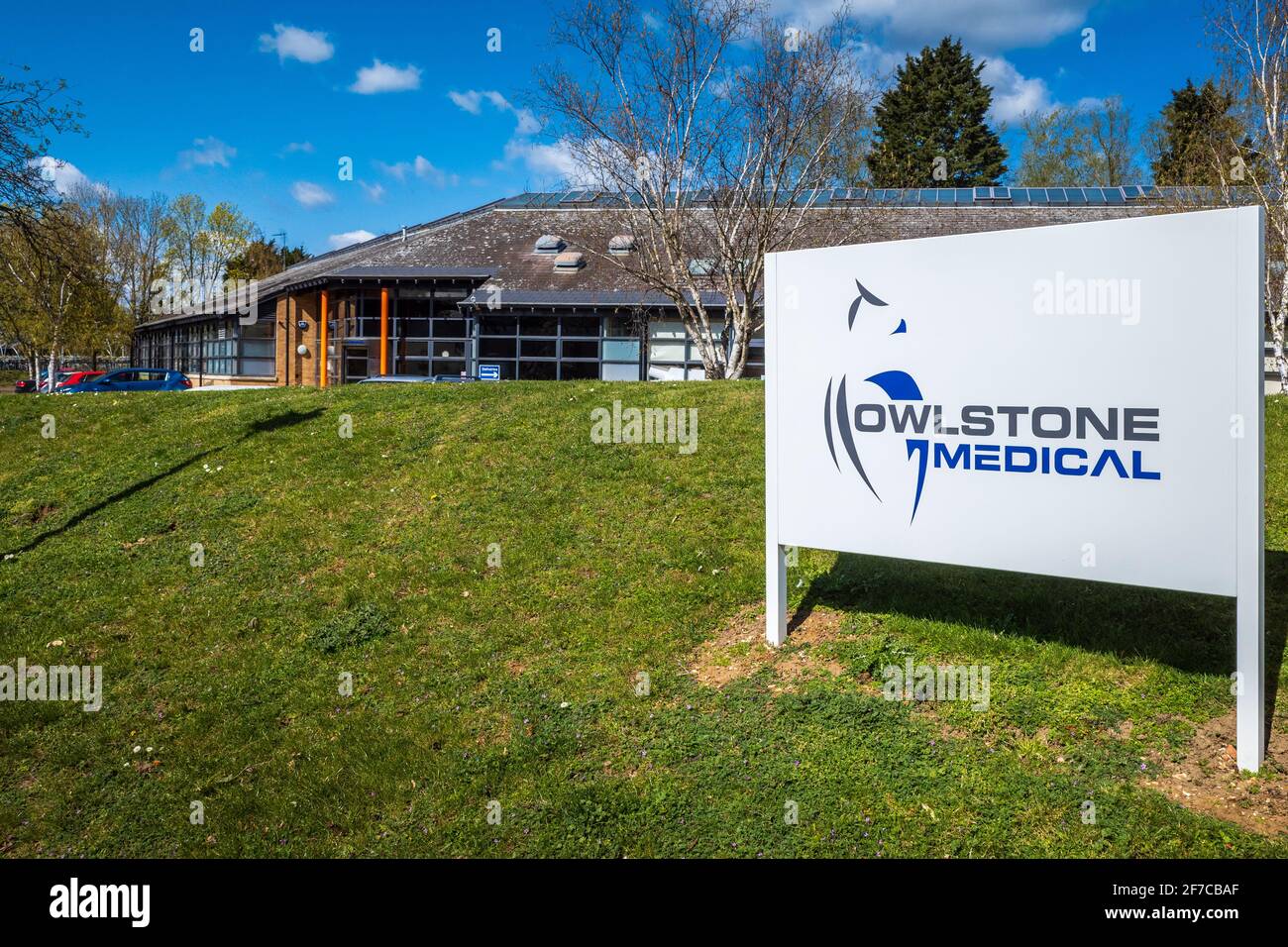Owlstone Medical on the Cambridge Science Park in Cambridge UK. Owlstone Medical has developed a breathalyzer for disease diagnosis. Stock Photo