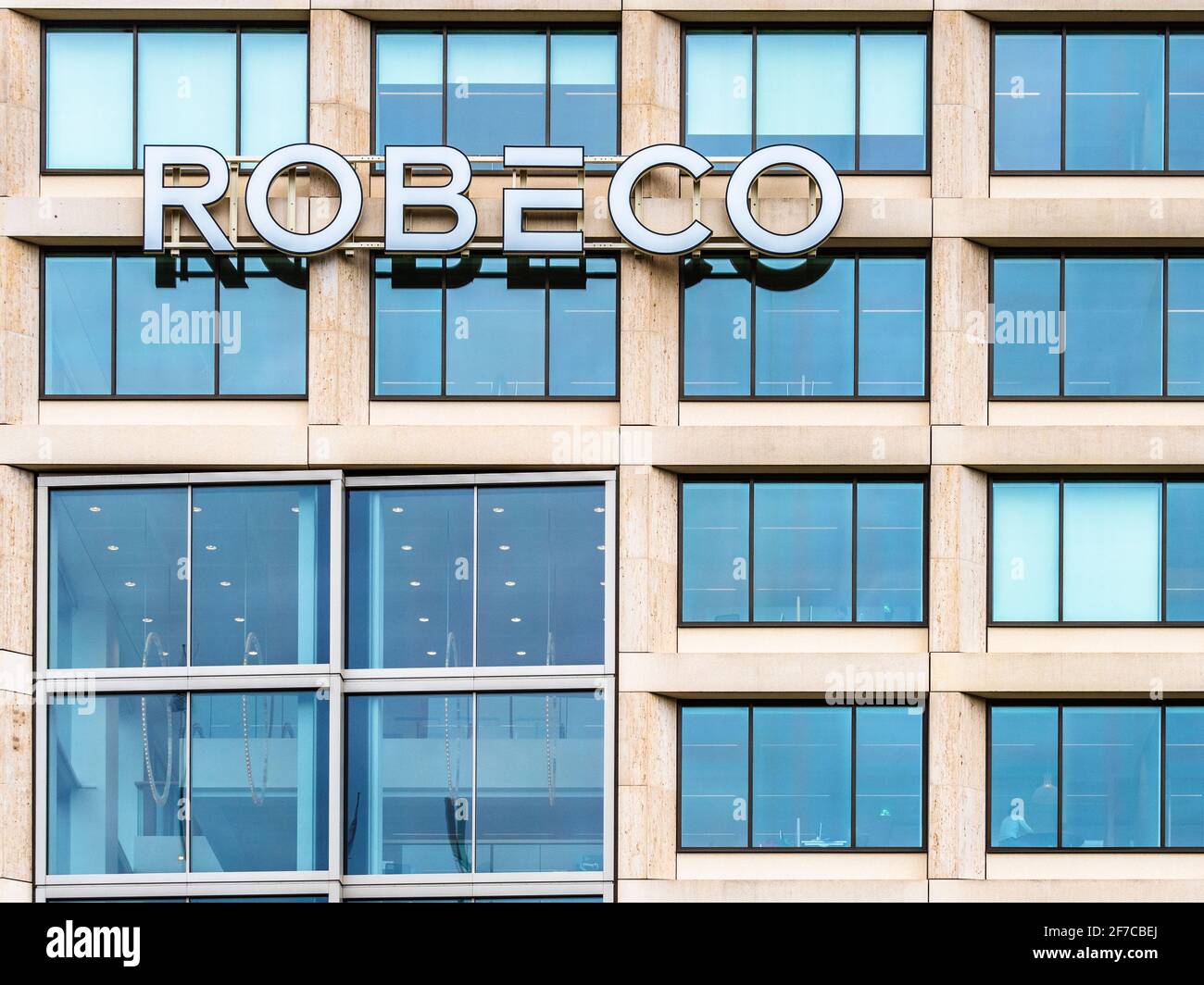 Robeco HQ Rotterdam - Robeco is a Dutch Financial Services company specialising in Asset Management,  founded 1929 it is owned by Orix Japan Stock Photo