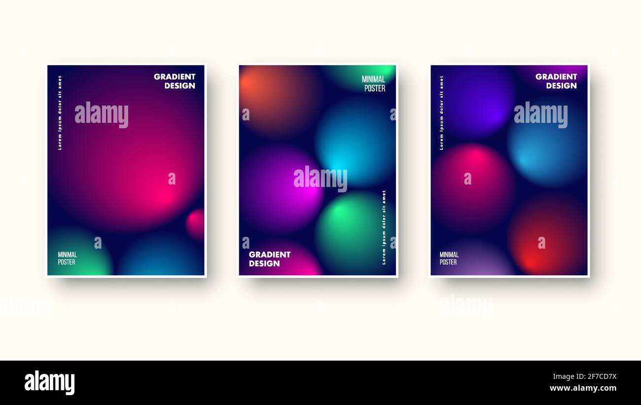 Blurred colorful rounds on dark background vector illustration Stock ...