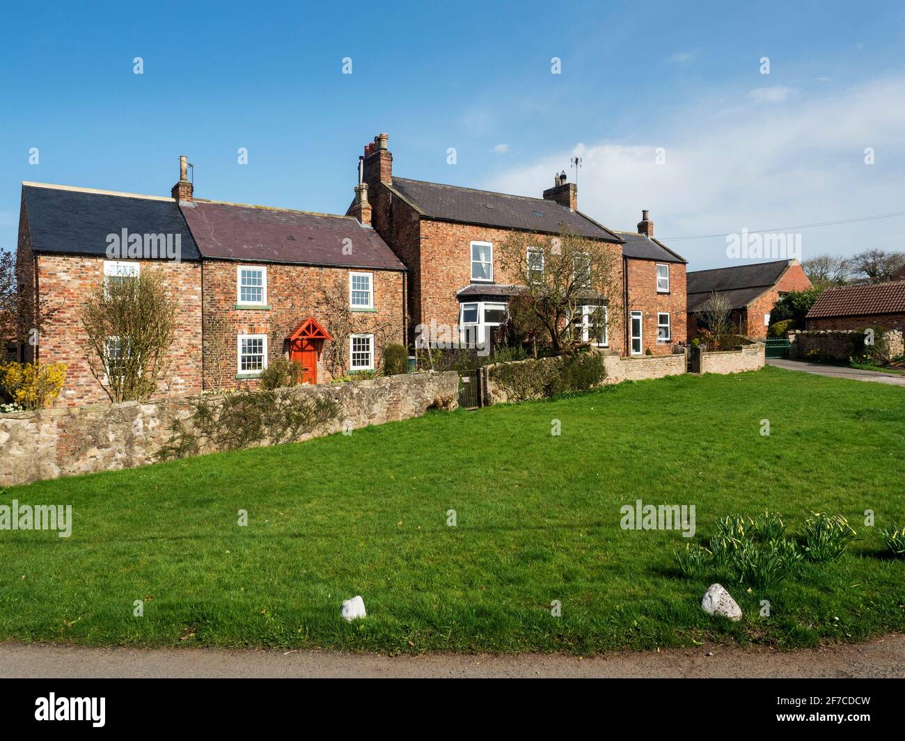 Old houses in the village of Arkendale near Knaresborough North Yorkshire England Stock Photo