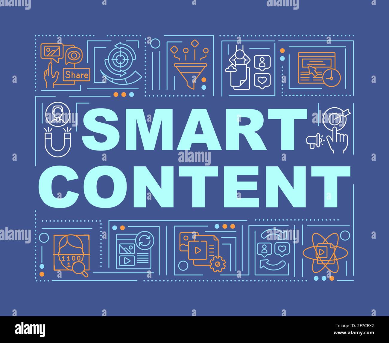 Smart content word concepts banner Stock Vector