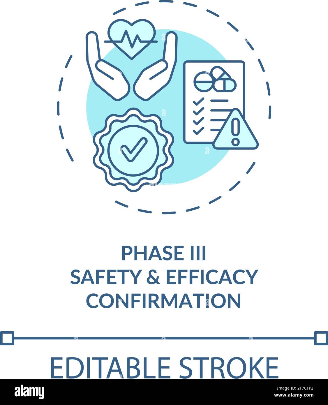 Safety and efficacy confirmation concept icon Stock Vector Image & Art