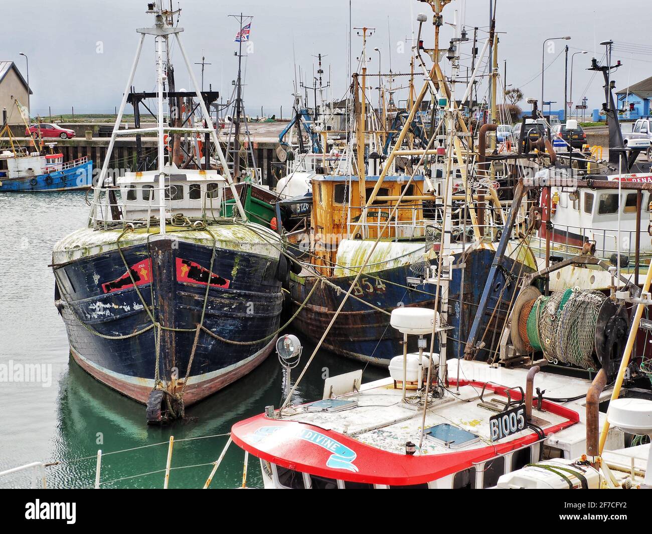 Fishing boats at Portavogie harbour Northern Ireland UK Stock Photo