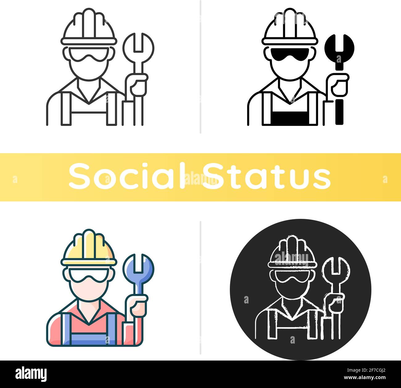 Male blue collar worker Stock Vector Images - Alamy